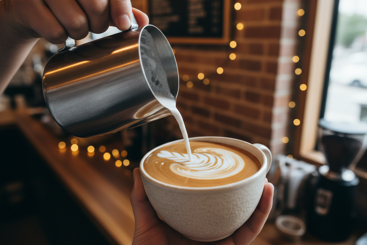 Barista latte art